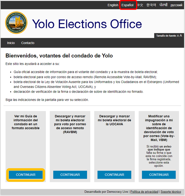 Translated Ballot 2 - Spanish